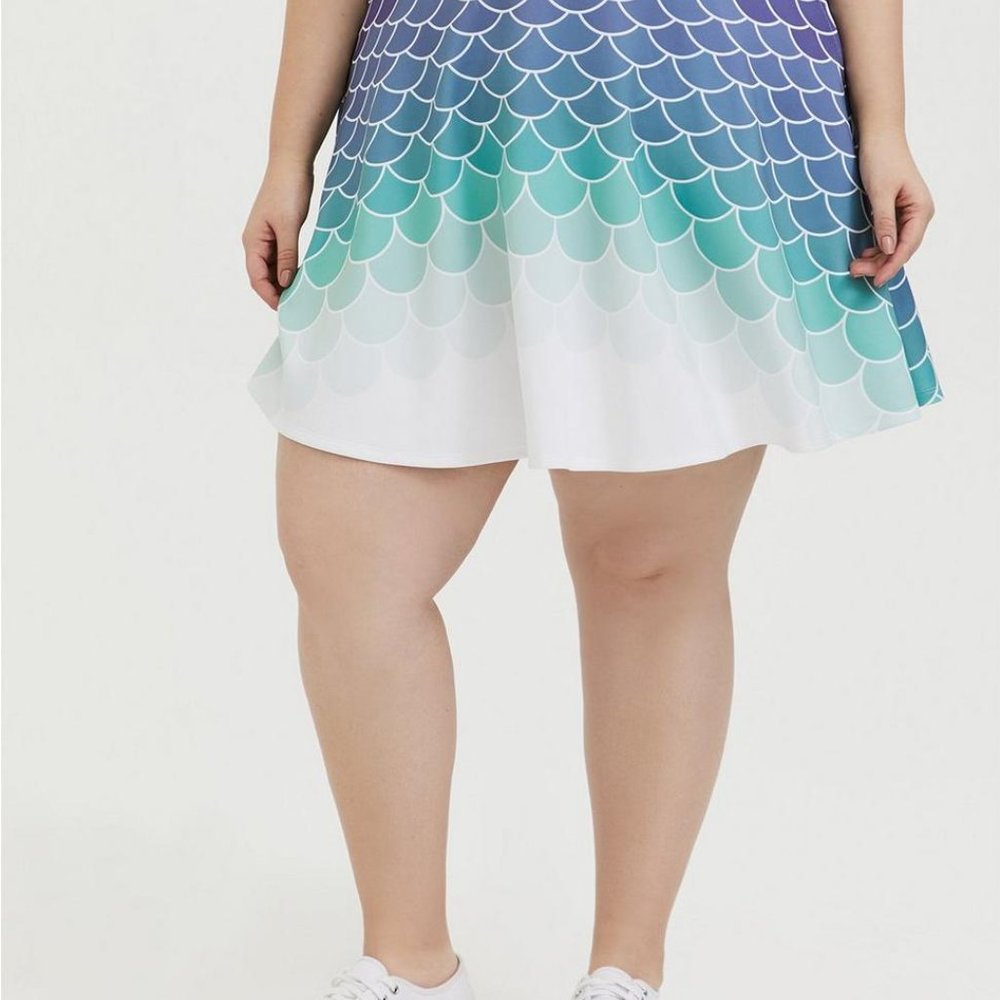 Her Universe Disney The Little Mermaid Ariel Scale Scuba Knit Mini Skirt